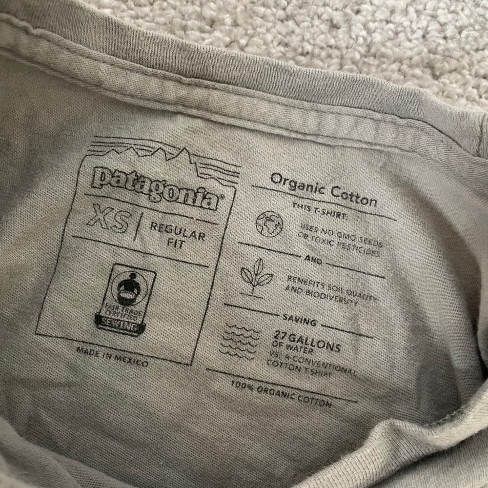 Patagonia T Shirt Womens Extra Small Defend Public Lands Organic Cotton Grey - Picture 3 of 10
